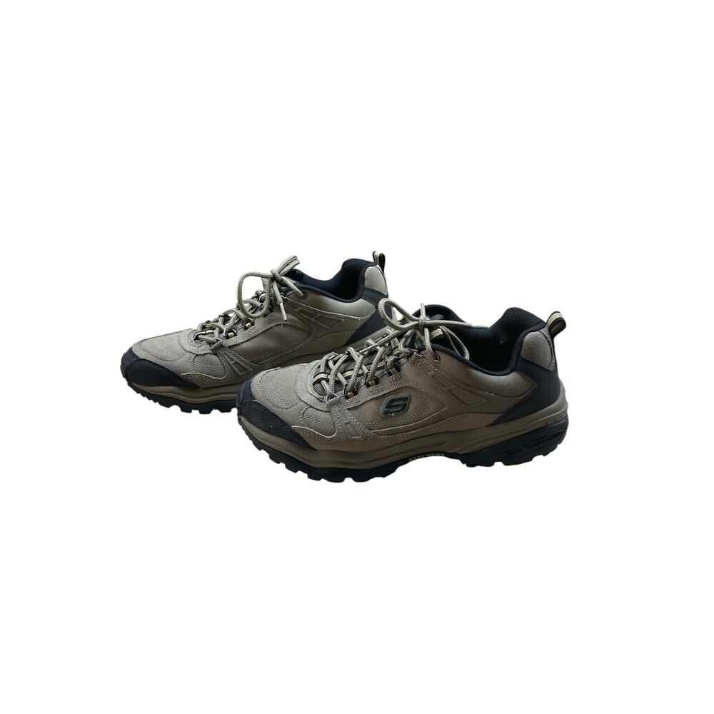 Skechers Sneakers Sport Shoes Men’s 11.5 Hiking Trail Leather Gray Black Outdoor